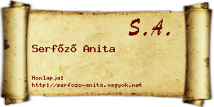 Serfőző Anita névjegykártya
